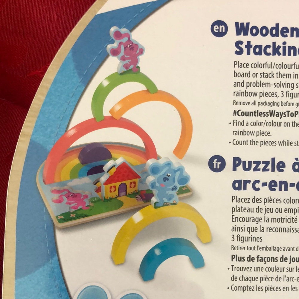 Melissa & Doug Nickelodeon Blue’s Clues wooden rainbow stacking puzzle - Picture 5 of 7